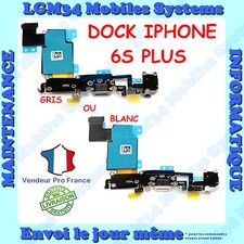 NAPPE DOCK CONNECTEUR DE CHARGE ET JACK POUR IPHONE 6SPLUS 6S+ EN GRIS OU BLANC