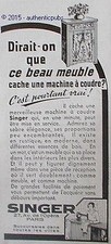 Publicite singer machine - machine, a