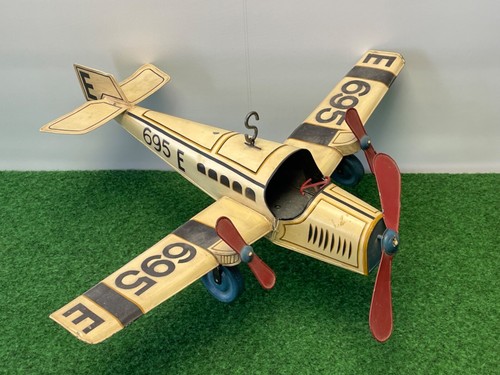 Ancien jouet avion tôle - avion,