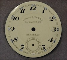 Cadran Fond de Montre à Gousset Email Emaillé Ancien Chronomètre Bergerac 33