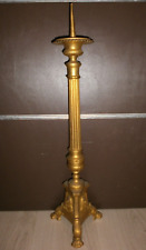 ANCIEN  PIQUE-CIERGE CLASSIQUE/BRONZE/H.55-63 cm/1,7 kg/EGLISE/CHATEAU/RELIGIEUX