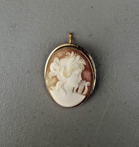 Pendentif broche camée - pendentif,