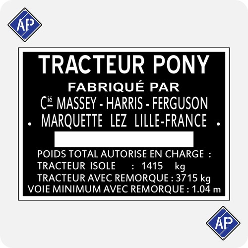 Plaque constructeur