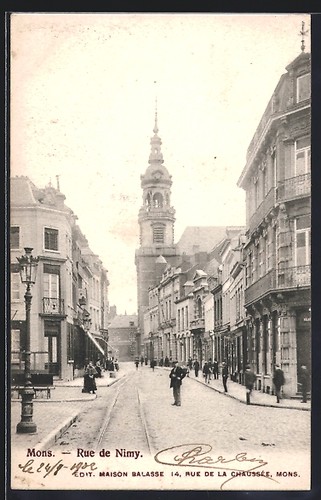 Cpa mons rue nimy - de,
