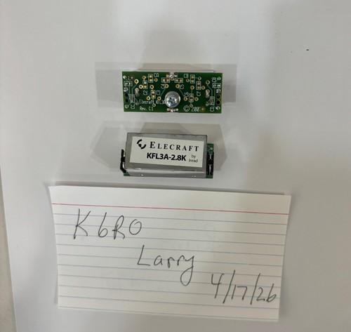 Elecraft kfl3a ssb data - elecraft, k