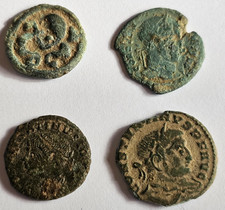 lot monnaies romaine et une gauloise bronze