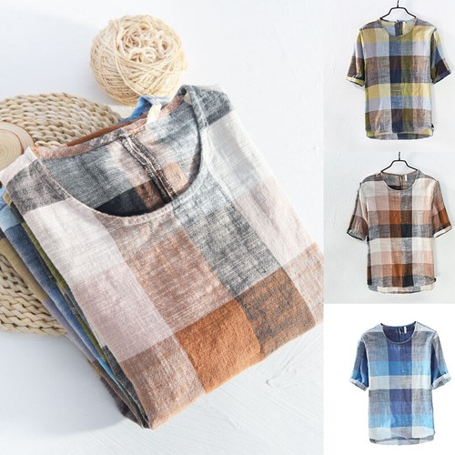 Hommes carreaux shirt - carreaux, t-shirt
