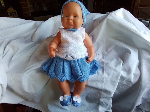 Ensemble bleuet our poupee - bleuet,
