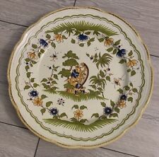 ✨Belle et grande assiette décorative style Vieux Moustier  XVIIIème - Diam 26cm✨