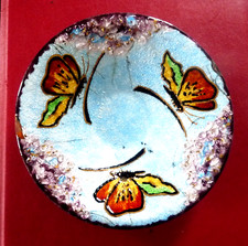 Objet de décoration collection Coupelle ancienne en émaux de Limoges / signée