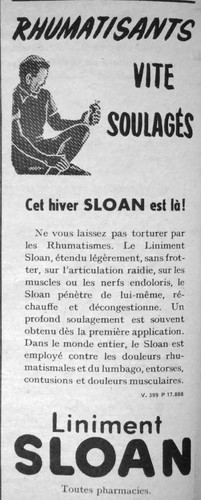 Publicité liniment sloan - liniment,