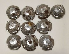 lot de 10 capsules de champagne à encoches n° 63 ? aluminé, encoches resserrées