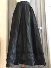 Ancien jupon noir en satin avec poche intérieure costume traditionnel ancien 