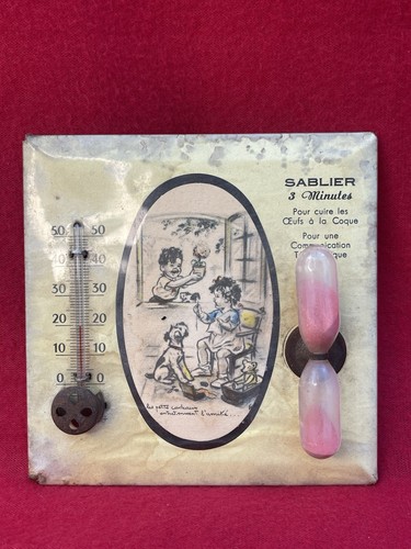 Ancien sablier publicitaire - sablier,