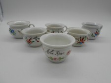 LOT DE 6 PETITS POT DE CHAMBRE " FLORAL " EN PORCELAINE DE PARIS