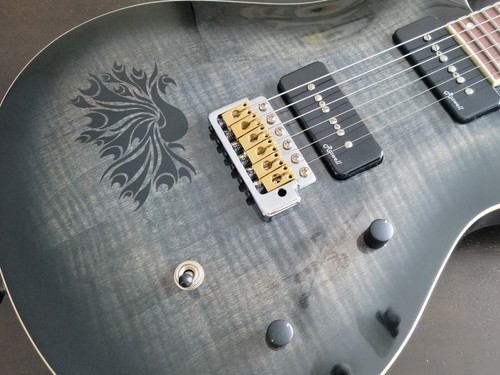 Guitar body peacock bird - guitar,