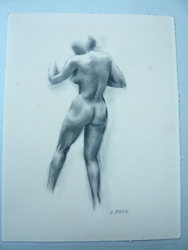 Bryn dessin original fusain - bryn, y