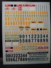 DECALS 1/43 PLAQUES RALLYE WRC 2010 JAPON / WALES / CATALOGNE - COLORADO  43217