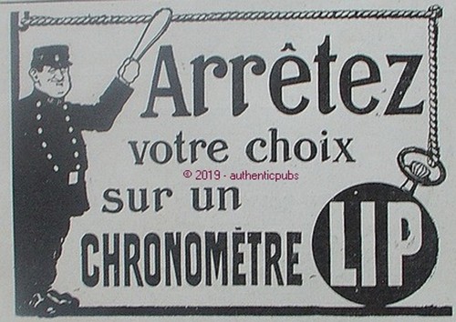 Publicite lip chronometre - lip,