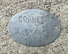 Plaque Identité Poilu WW1