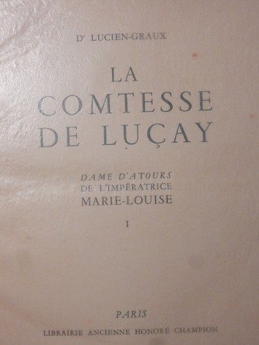 Comtesse luçay dame - comtesse, de