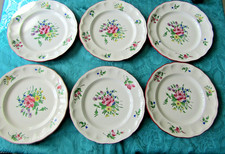 6 assiettes plates en faïence de Lunéville réverbère KG lot C