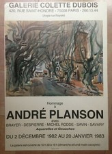 ANDRE PLANSON 1983 AFFICHE ORIGINALE GALERIE COLETTE DUBOIS PARIS 