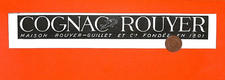 COGNAC ROUYER / MAISON ROUYER-GUILLET / PUBLICITÉ ADVERTISING 1946
