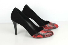 JONAK Paris Escarpins cuir et daim Noir et rouge T 40 Excellent état