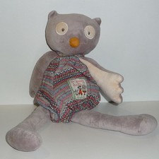 Doudou Hibou Chouette Moulin Roty - Collection la grande Famille
