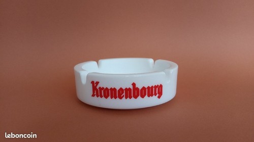 Cendrier blanc kronenbourg - cendrier,