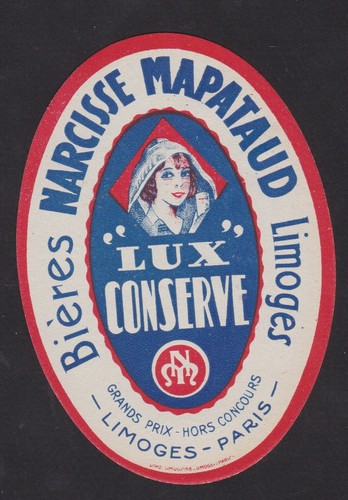 Ancienne étiquette alcool