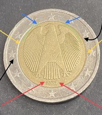 Pièce 2 Euro Allemagne 2002 Lettre A Faute Frappe TRÈS RARE  MAL CADRÉ
