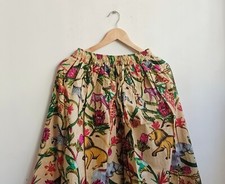 Jupe Animale En Coton Beige