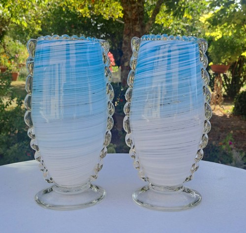 Paire vases filigranés en - paire,