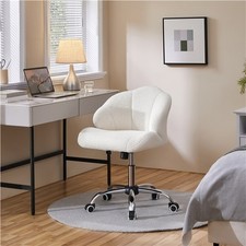 Chaise de Bureau Coquillage avec Dossier à Roulettes Réglable en Hauteur 