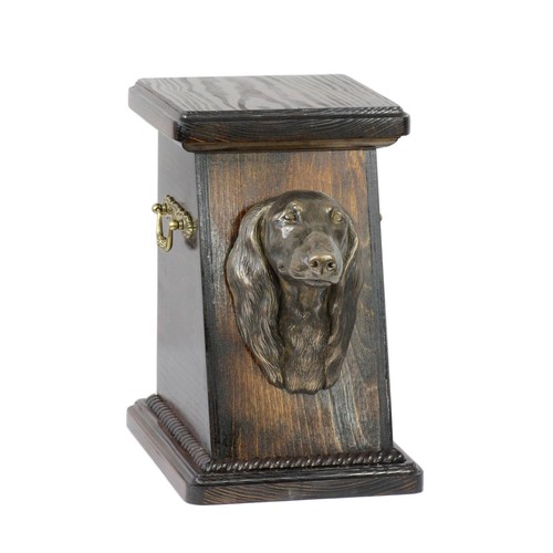 Teckel poil long urne - urne, en