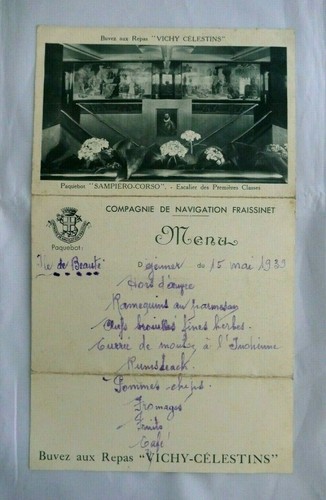 Ancien menue carte postale - ancien,