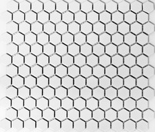 Mosaïque Hexagonal Uni Blanc
