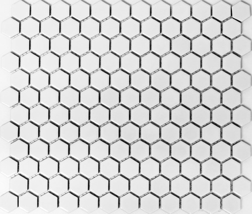 Mosaïque hexagonal uni blanc - mosaïque,