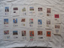 LOT DE 20 CARTES AVEC TIMBRES