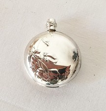 Fiole Flacon Métal Argenté