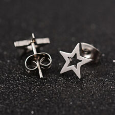1 P. PUCES ETOILES ARGENTE 8,5mm BOUCLES D'OREILLES ACIER INOX HYPOALLERGENIQUE