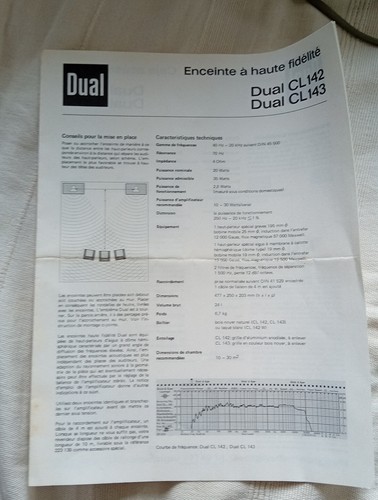 Notice enceintes dual cl142 - dual,