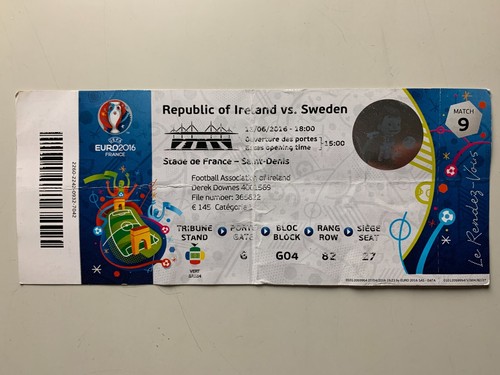 Ticket match uefa euro 2016 - ticket,