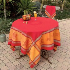 Nappe coton tissée - , jacquard