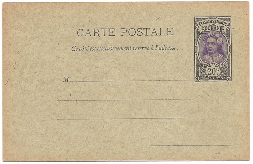 Oceanie entier carte - carte, postale
