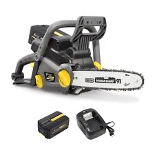 Tronçonneuse sans fil à batterie, 40 V, guide 12 pouces, GT ELEC + batterie 4 Ah