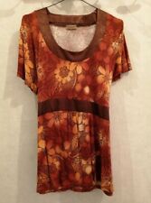 Tunique marron orangée coton élasthanne T40 Fashion (1802016)