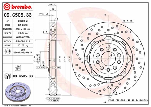 Disques frein dual cast - de,